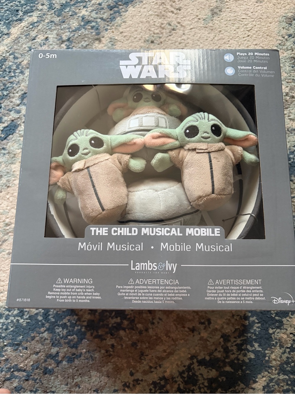 Lambs & Ivy Star Wars "The Child" Musical Mobile - Green & Tan